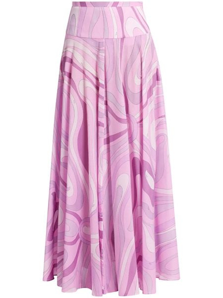  Pucci Marmo-print Maxi Skirt - Pink 