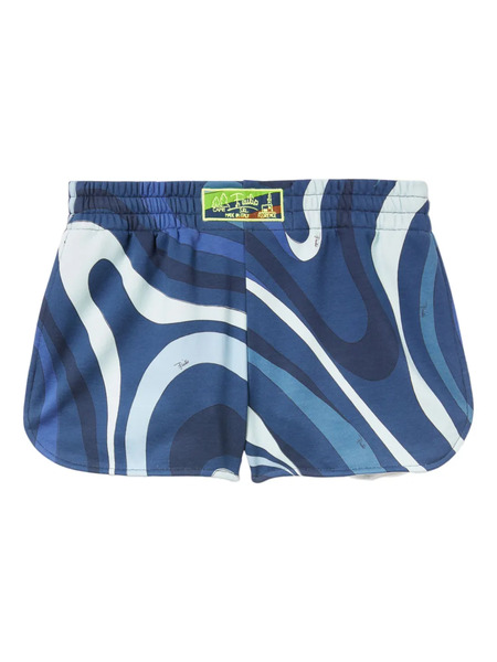  Pucci Marmo-print Shorts - Blue 