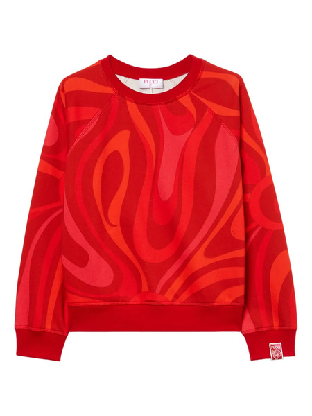  Pucci Marmo-print Sweatshirt - Red 