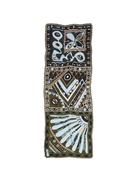  Pucci Mixed-print Silk Stole - Green 