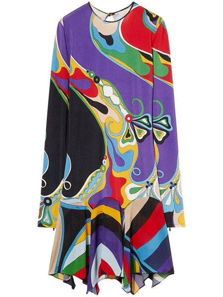  Pucci Orchidee-print Mini Dress - Purple 