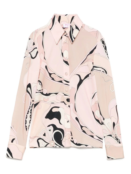  Pucci Orchidee-print Shirt - Neutrals 