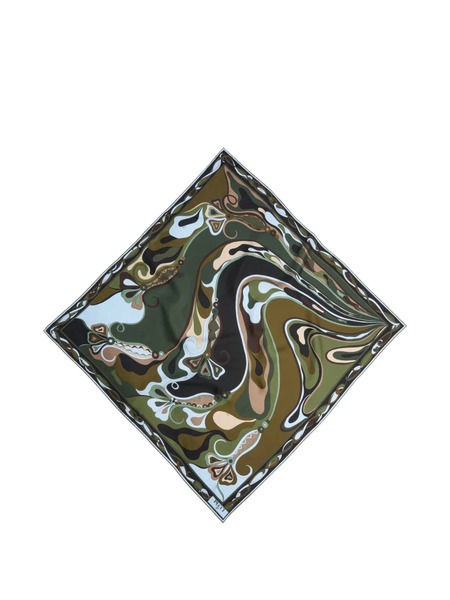  Pucci Orchidee-print Silk Carre - Green 