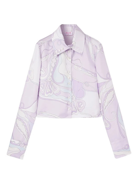  Pucci Orchidee-print Silk Shirt - Purple 