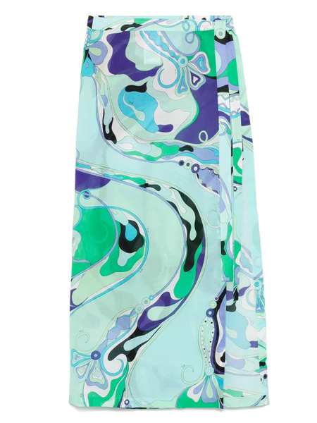  Pucci Printed Midi Skirt - Green 