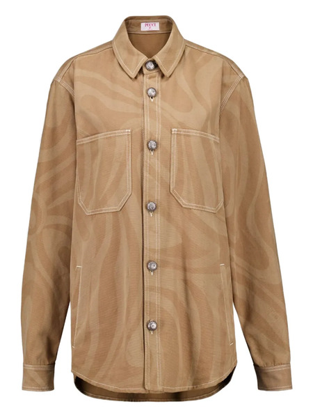  Pucci Printed Shirt Jacket - Neutrals 