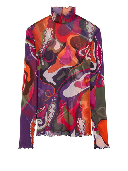 Pucci Ruffled Printed Top - Purple 