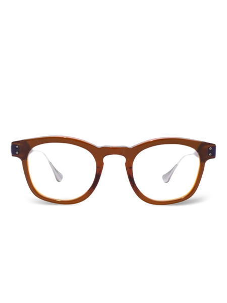  Pugnale Nelson Round-frame Glasses - Brown 