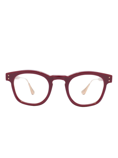  Pugnale Nelson Round-frame Glasses - Red 