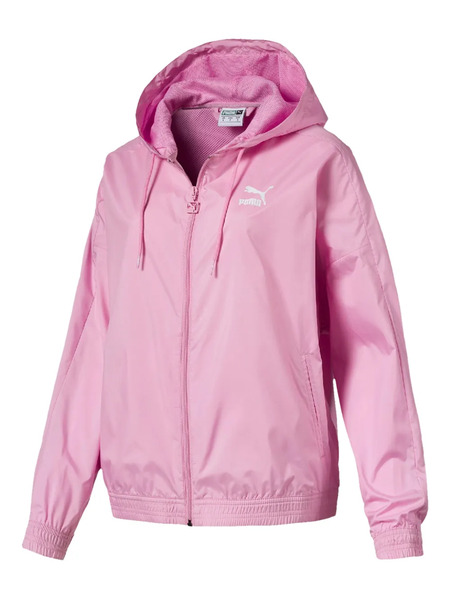  Puma Essentials Hooded Windbreaker Jacket - Pink 