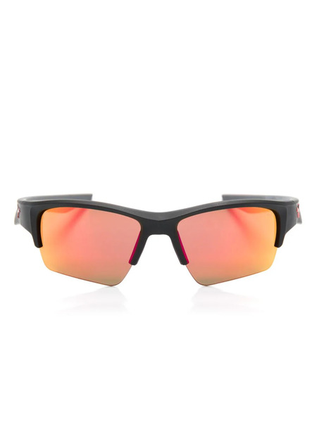  Puma Eyewear Logo-plaque Oversize-frame Sunglasses - Black 