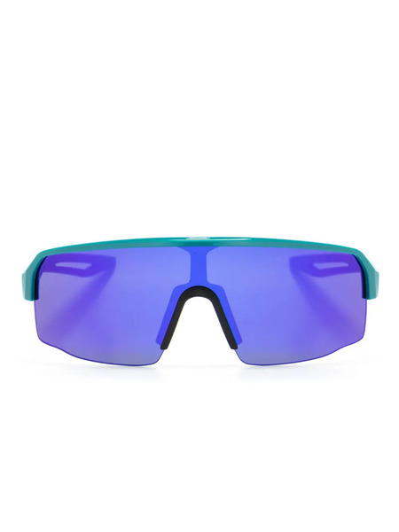  Puma Eyewear Logo-plaque Oversize-frame Sunglasses - Green 