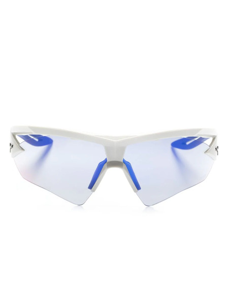  Puma Eyewear Logo-plaque Oversized-frames Sunglasses - Grey 