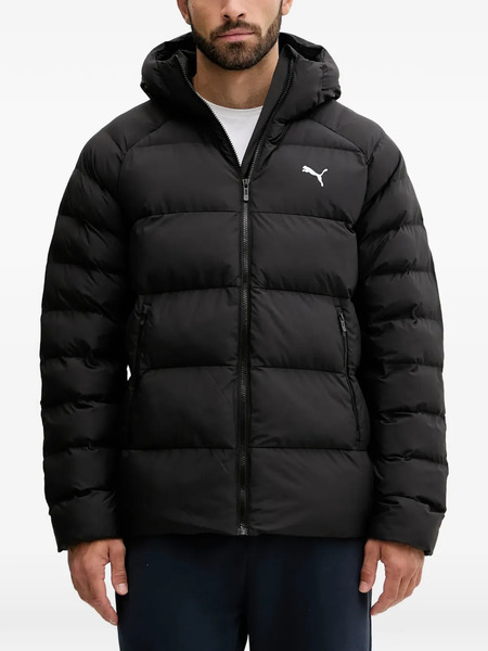 Puma Hooded Logo Jacket - Black 