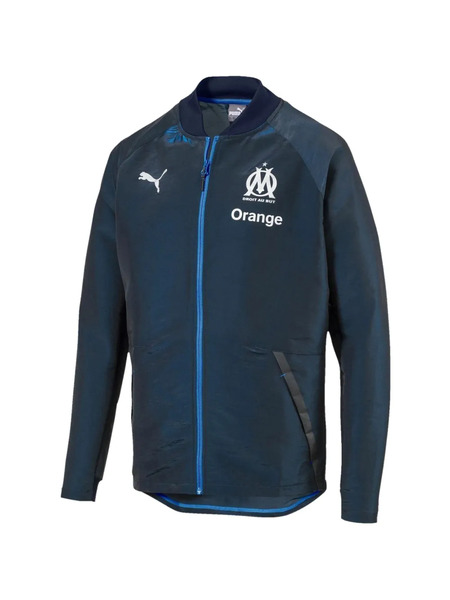  Puma Olympique De Marseille Logo-print Jacket - Blue 