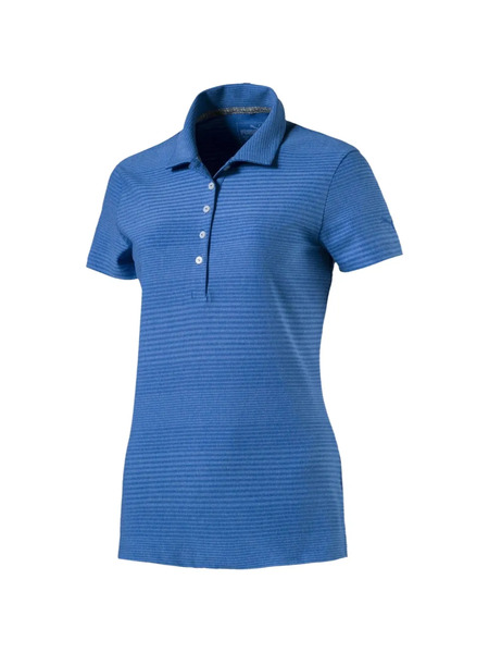 Puma Striped-pattern Polo Shirt - Blue 