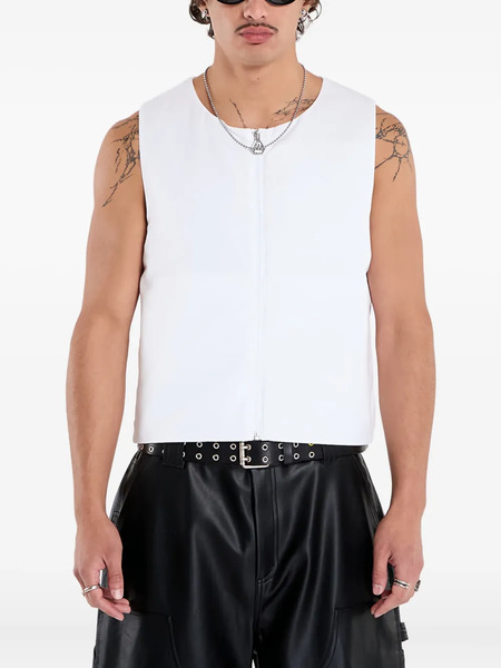  Puma Zip-front Mesh-insert Vest - White 