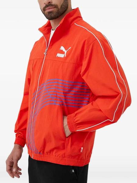  Puma Zipped Graphic Jacket - Orange 