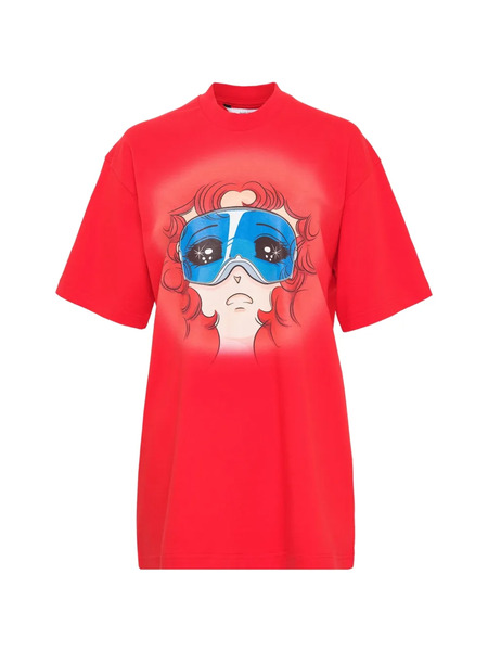  Pushbutton Graphic-print T-shirt - Red 