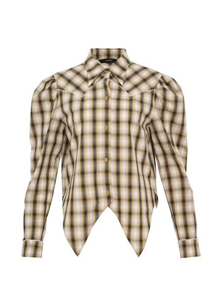  Pushbutton Plaid Shirt - Yellow 