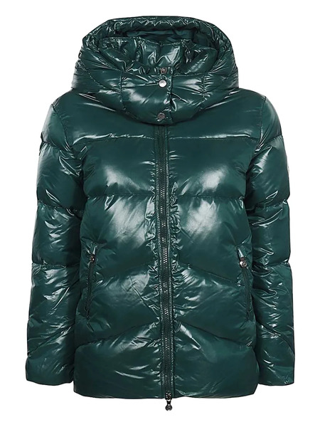  Pyrenex Hooded Zip-up Down Jacket - Green 