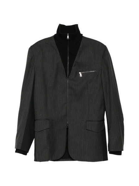  Qasimi Zip Pocket Wool Jacket - Grey 