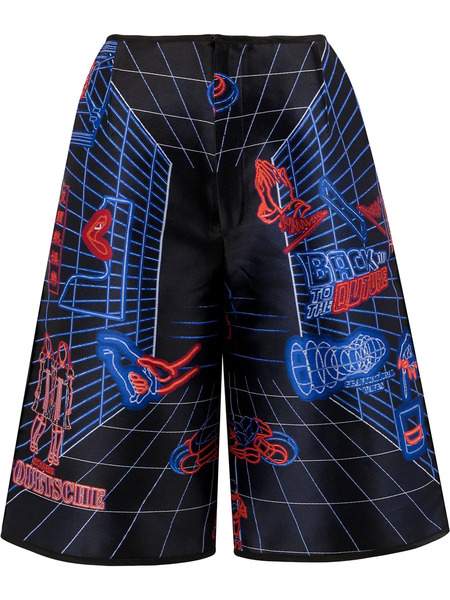  Quetsche All-over Print Shorts - Black 