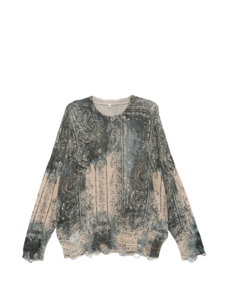  R13 Bandana Distressed Sweater - Blue 