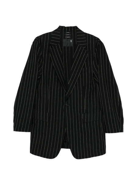  R13 Buttoned Pinstripe Blazer - Black 