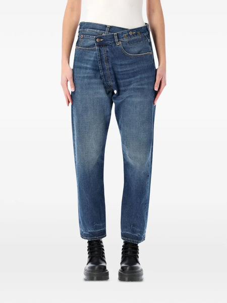  R13 Crossover Logo-patch Jeans - Blue 