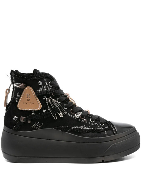  R13 Kurt Platform Sneakers - Black 