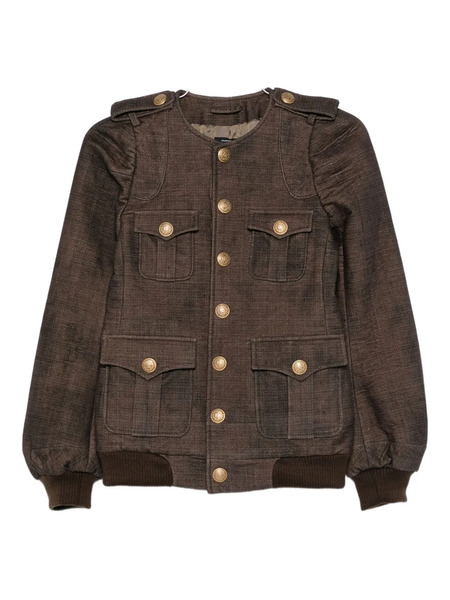  R13 Mélange-effect Multi-pocket Jacket - Brown 