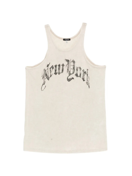  R13 New York Printed Tank Top - Neutrals 