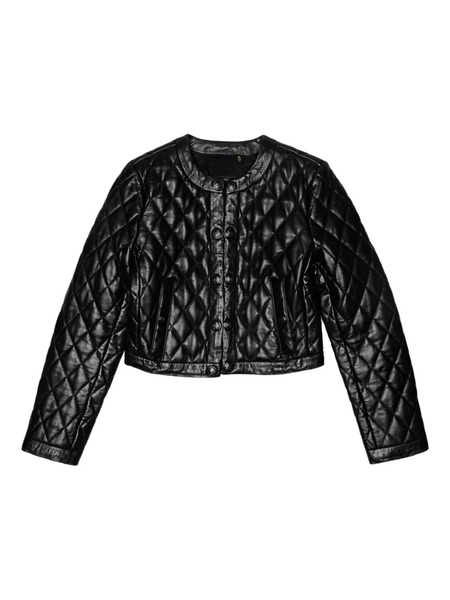  R13 Quilted Leather Jacket - Black 