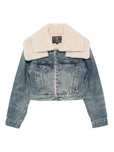  R13 Sherpa-collar Denim Jacket - Blue 