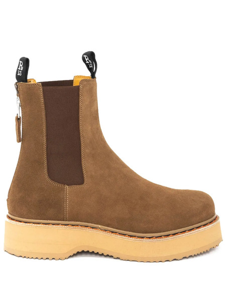  R13 Single Stack Chelsea Boots - Brown 
