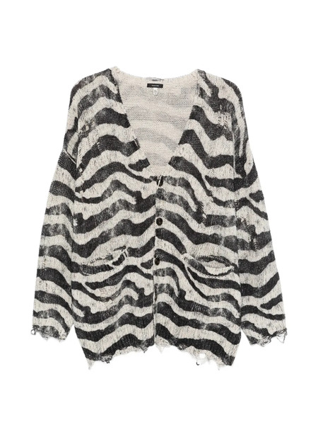  R13 Zebra-printed Oversized Cardigan - Neutrals 