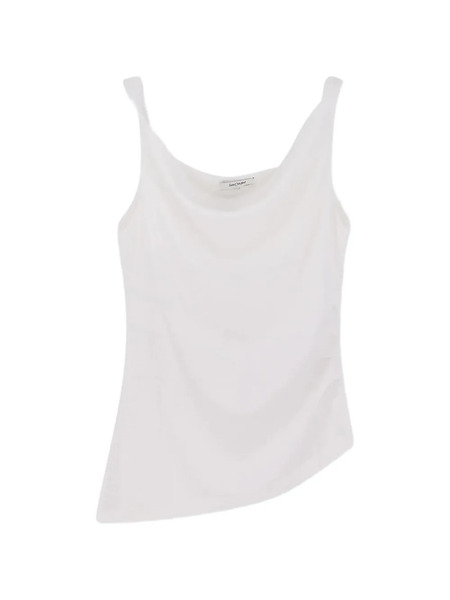  R2w Asymmetric-hem Tank Top - White 