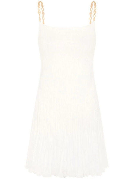  Rabanne Chain-strap Silk Minidress - White 
