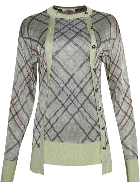 Rabanne Checked Cardigan - Neutrals 