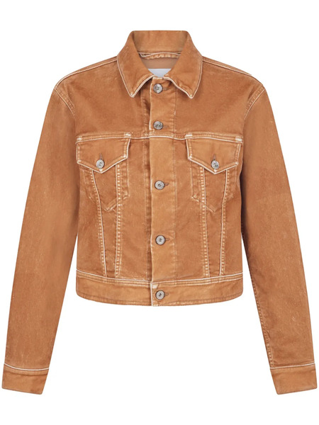  Rabanne Contrast-stitching Jacket - Brown 
