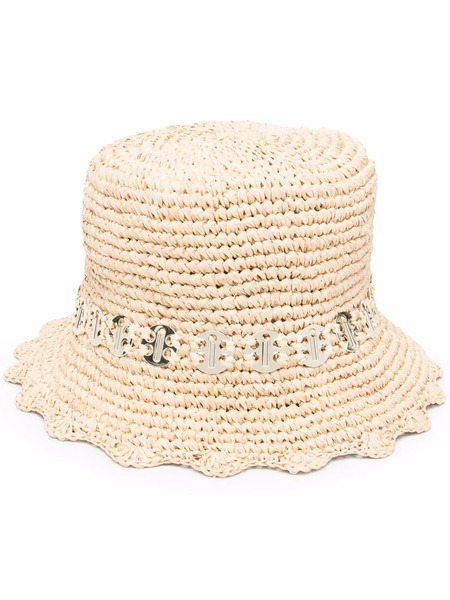  Rabanne Embellished Sun Hat - Neutrals 