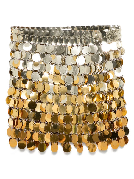  Rabanne Gradient-effect Mini Skirt - Gold 
