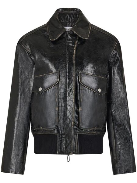  Rabanne Leather Jacket - Black 