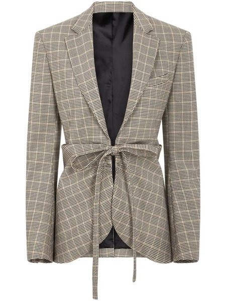  Rabanne Plaid Check Fitted Jacket - Neutrals 