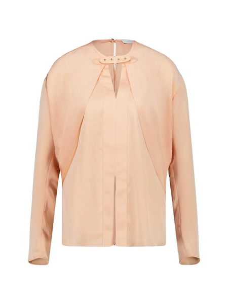  Rabanne Satin Long-sleeve Blouse - Neutrals 