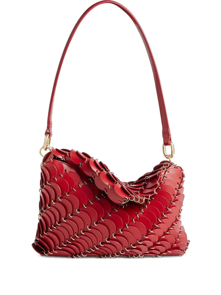 Rabanne Scale-pattern Leather Shoulder Bag - Red 