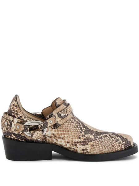  Rabanne Xl Link Biker Ankle Boots - Neutrals 