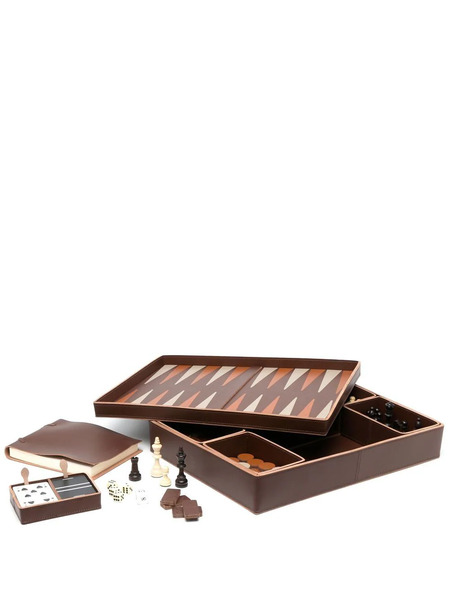  Rabitti 1969 Sanremo Leather Game Compendium - Brown 