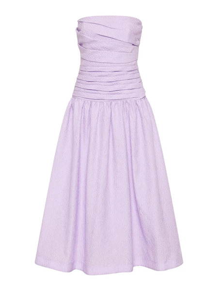  Rachel Gilbert Ruched Strapless Dress - Purple 